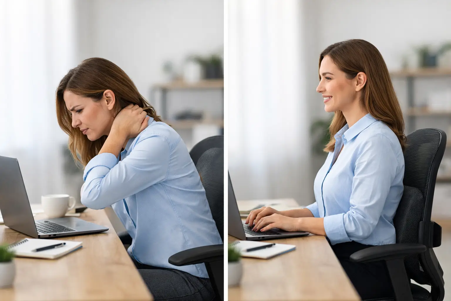 How Posture Correction Relieves Desk Pain